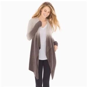 Barefoot Dreams womens Ombre Calypso Wrap Waterfall open cardigan Sz S/M *H7